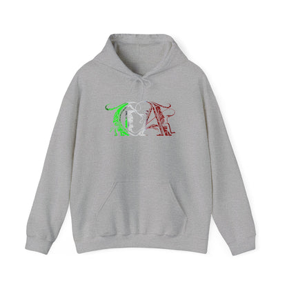 CA Green White Red Tribal Hoodie