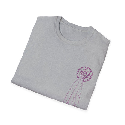 Feather Graphic Tee - Palm Springs Native American Lavender Feather