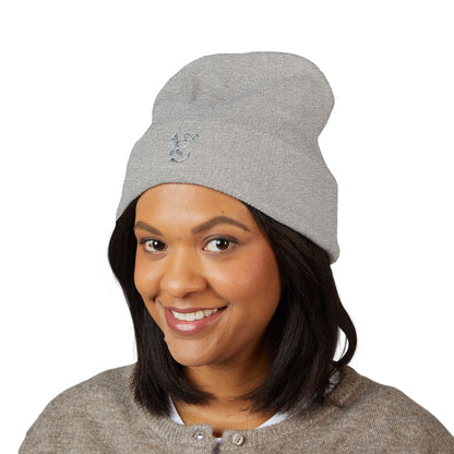 Stylish Embroidered Cuffed Beanie | Cozy Winter Hat,  Gifts for Him, Her, Casual Accessories, Beanie for All Seasons