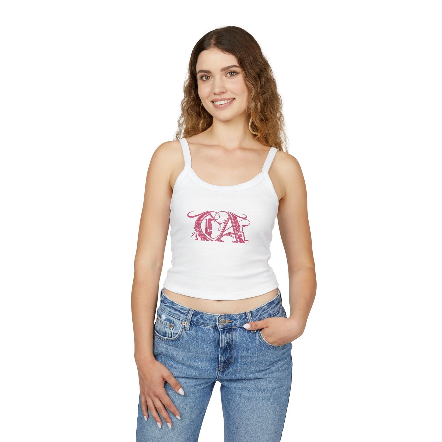 Women's Spaghetti Strap Tank Top, Pink CA