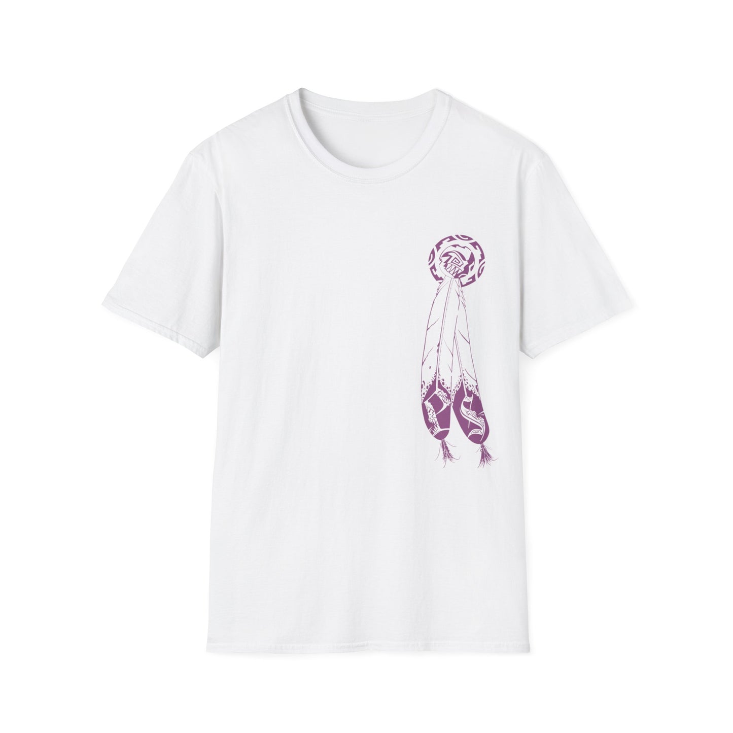 Feather Graphic Tee - Palm Springs Native American Lavender Feather