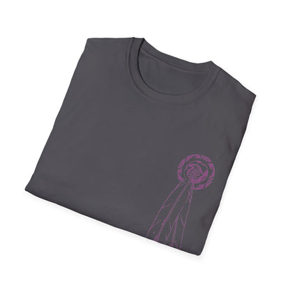 Feather Graphic Tee - Palm Springs Native American Lavender Feather