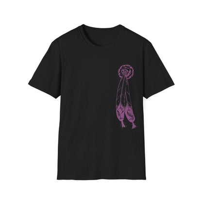 Feather Graphic Tee - Palm Springs Native American Lavender Feather