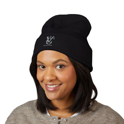 Stylish Embroidered Cuffed Beanie | Cozy Winter Hat,  Gifts for Him, Her, Casual Accessories, Beanie for All Seasons