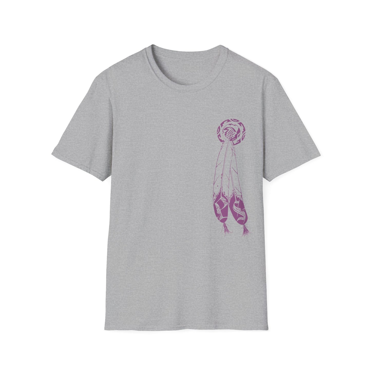 Feather Graphic Tee - Palm Springs Native American Lavender Feather