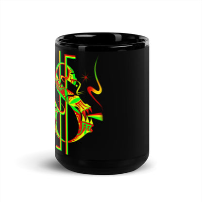 Jamaican Money sign Black Glossy Mug