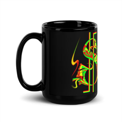 Jamaican Money sign Black Glossy Mug