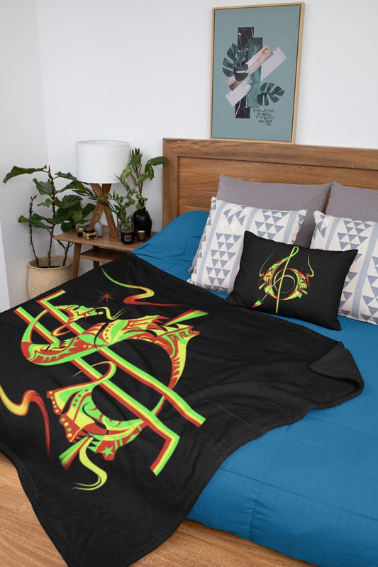 Jamaican Money Music blanket and pillow