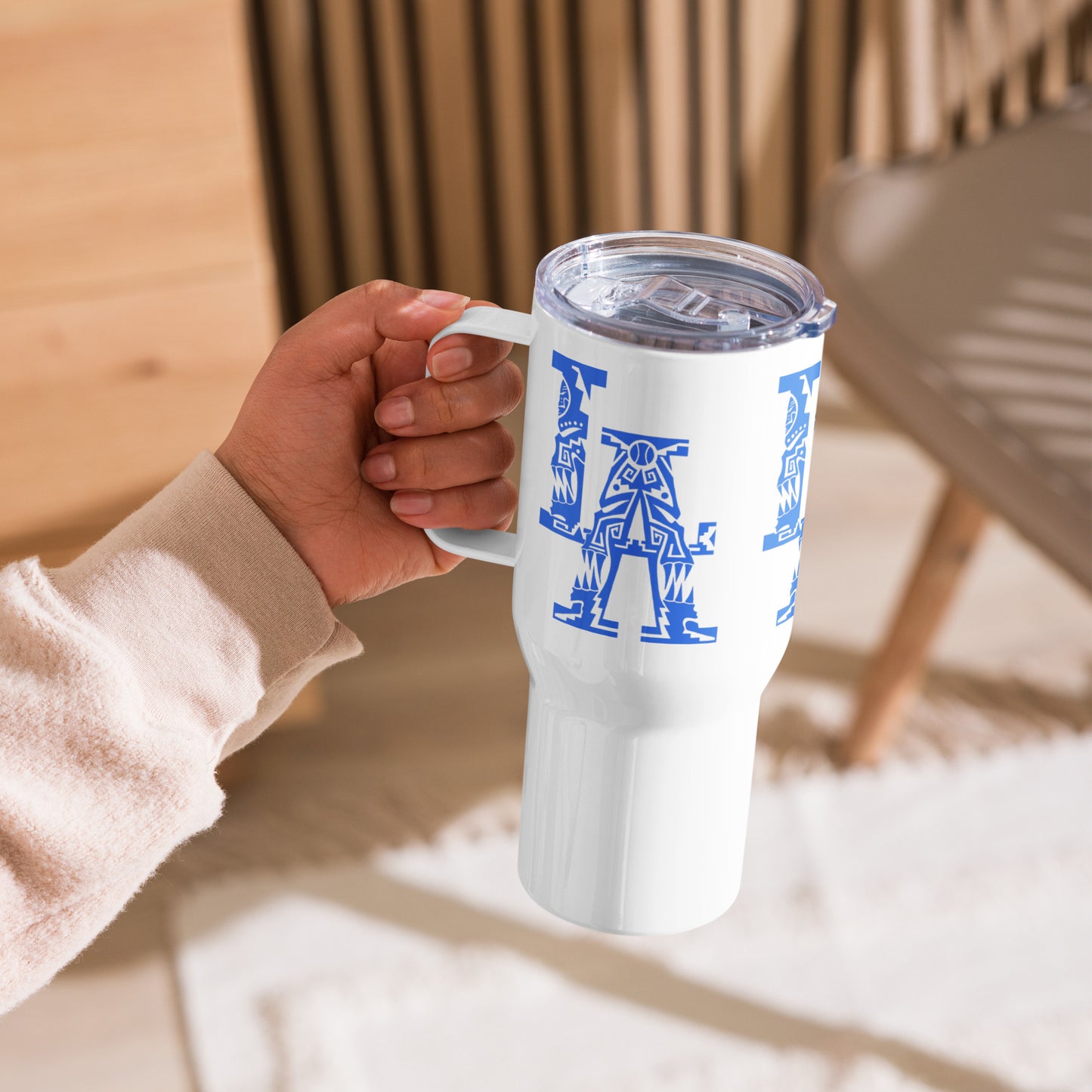 LA Travel mug with a handle